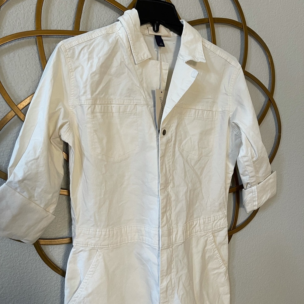 Universal Thread Cream Cropped Jumpsuit - Picture 4 of 6